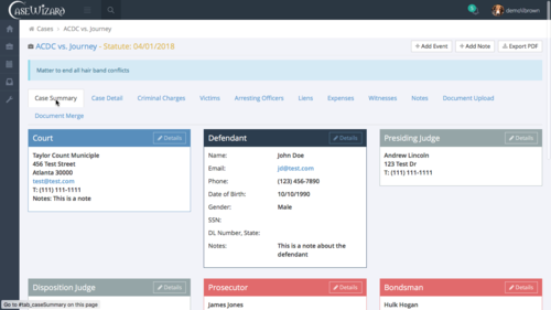 CaseWizard Case Details